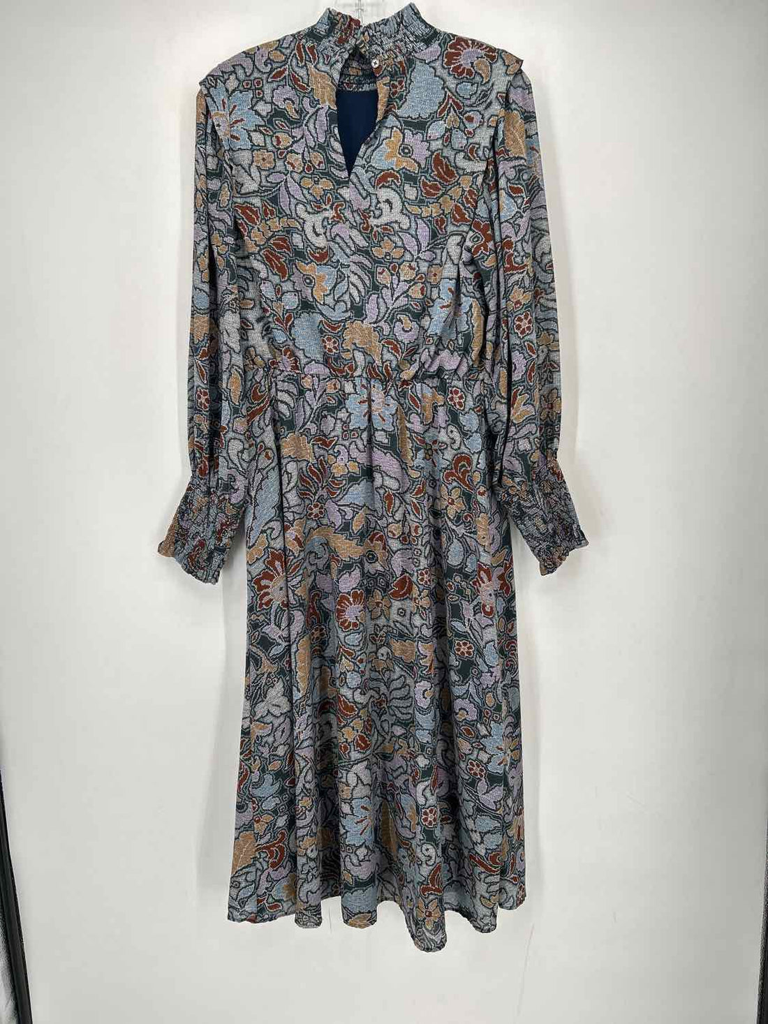 Ann Taylor Size M Navy Print Dress