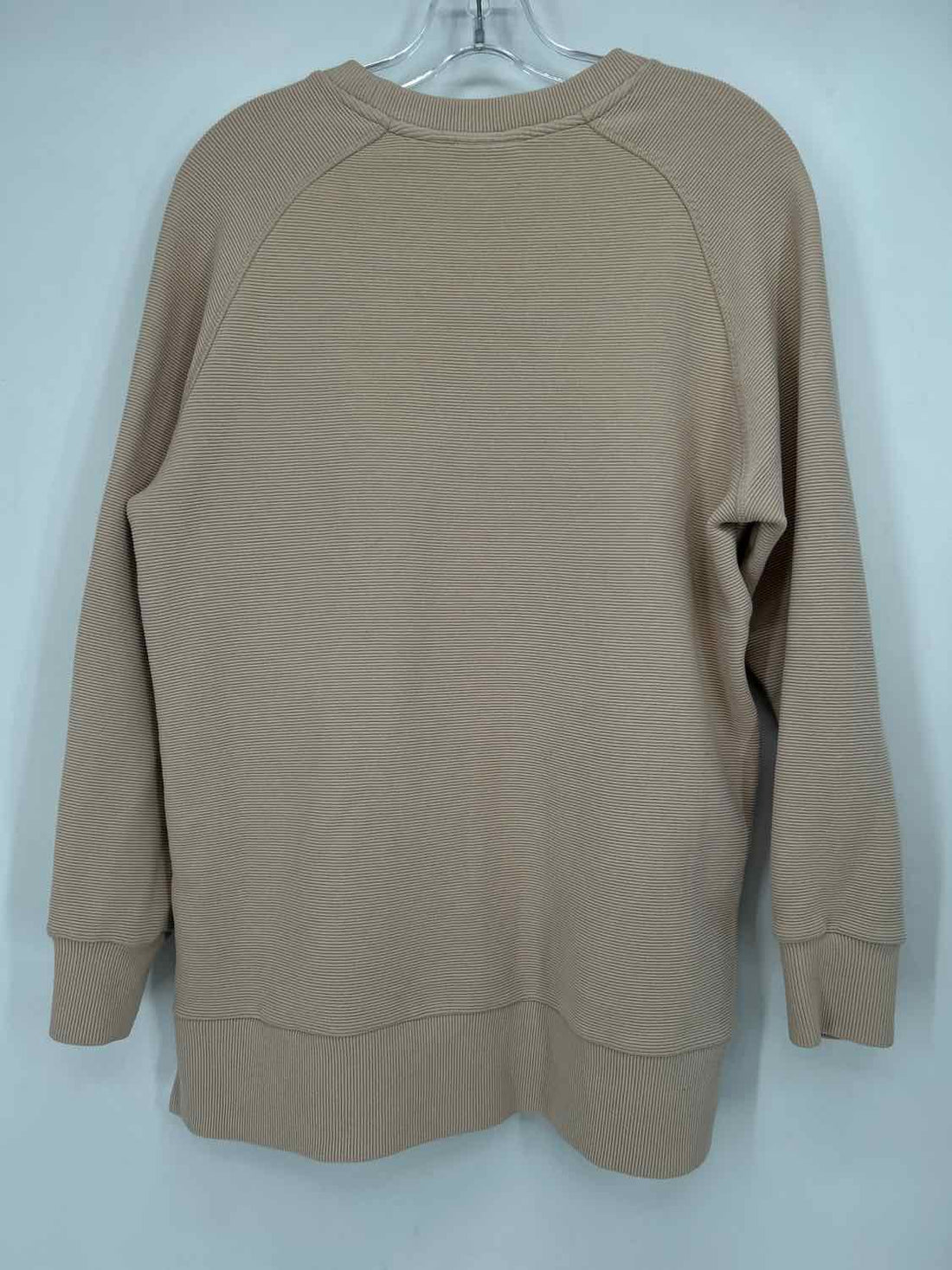 Varley Size S Beige Ribbed Active Sweatshirts