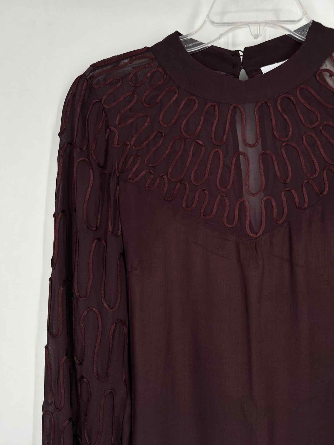 Ecru Size L Dark Burgundy NWT Long Sleeve