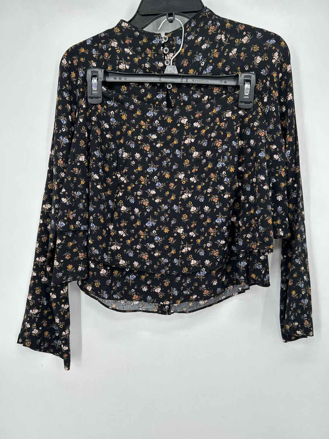 Free People Size XS Black Floral 2 PC Dress