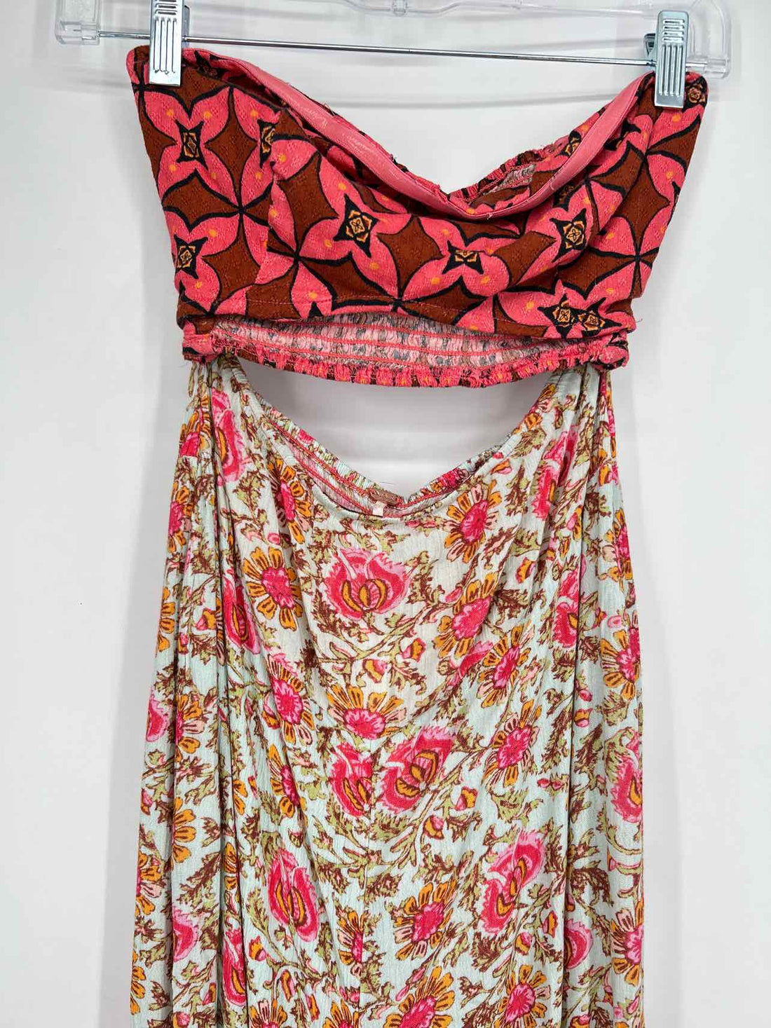 Free People Size XS Mint Floral Jumpsuit