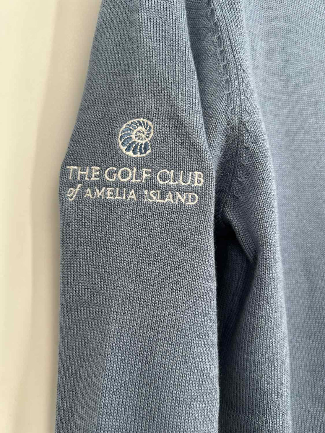 Footjoy Size M Dusty Blue Wool Blend Long Sleeve Active Tops