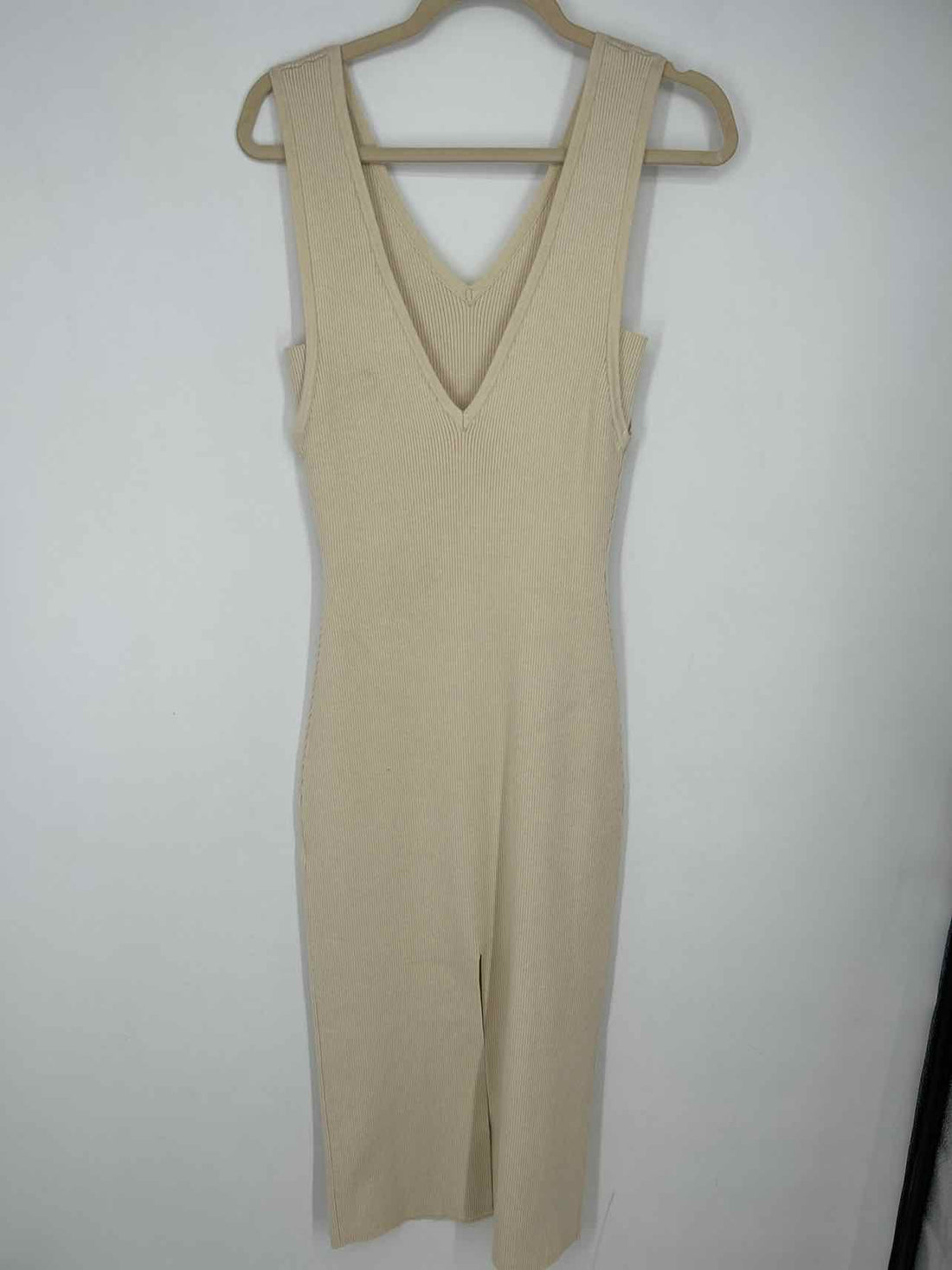 Le Lis M Beige Ribbed New Boutique Dress