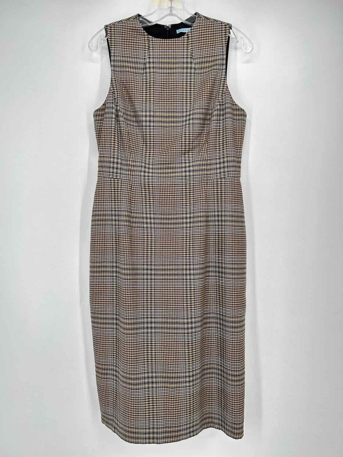 Antonio Melani Size 8 Gray & Tan Sleeveless Dress