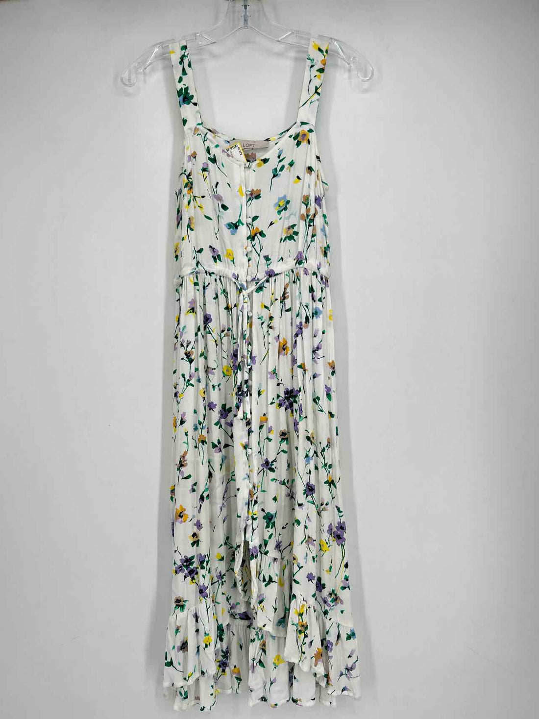 Loft Size 0 White Floral Dress