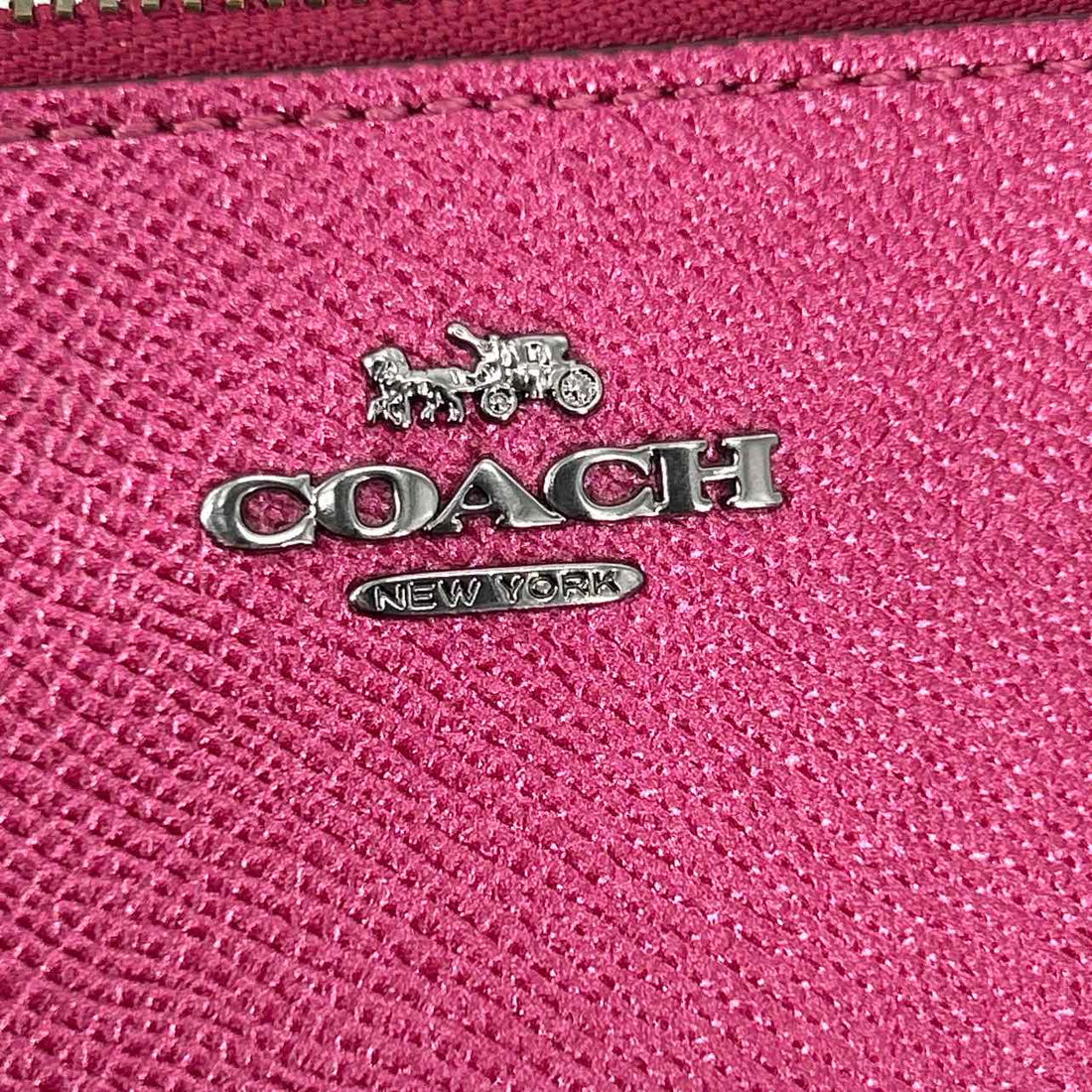 Coach Metallic Pink Pebbled Leather Wallet