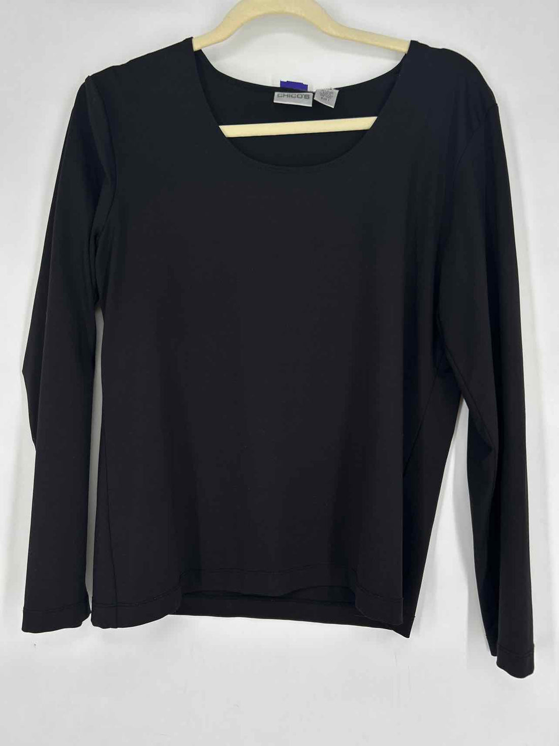 Chicos Size 1/M Black Vintage Long Sleeve