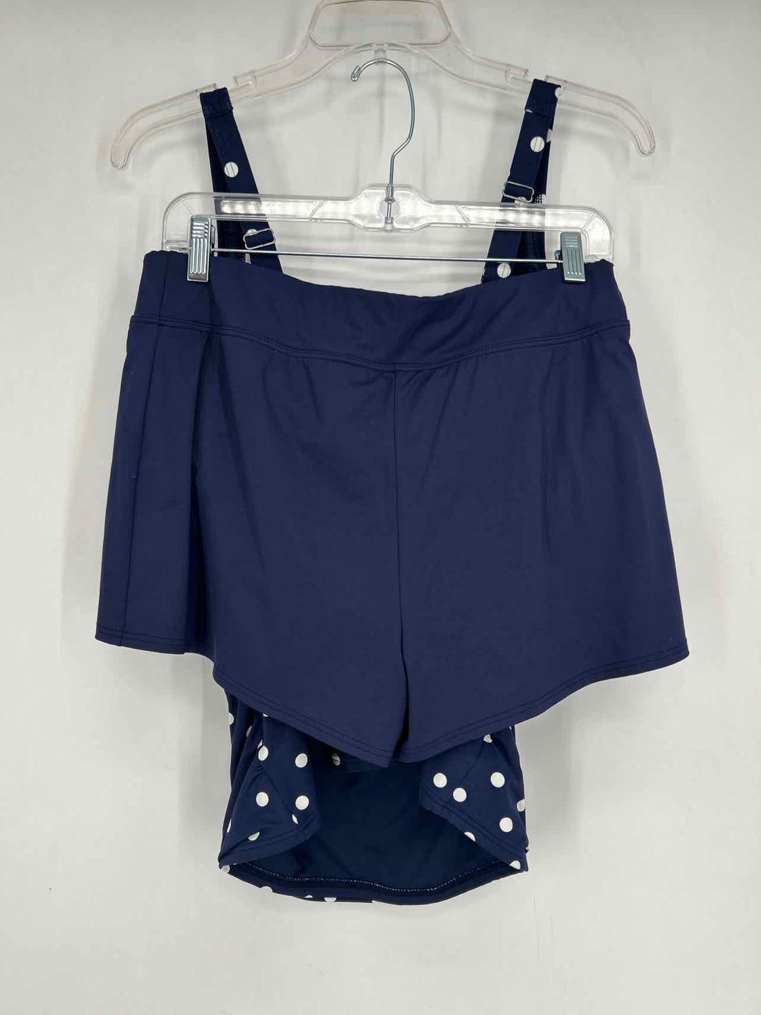 Lands' End Size 12 DD Navy Polkadot Swimsuit 2 Piece
