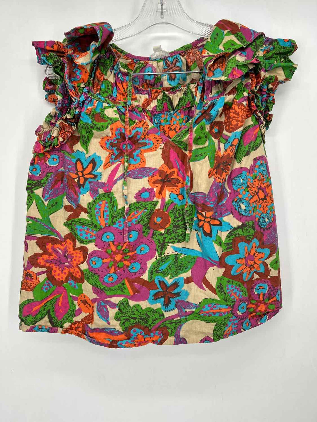 Jennifer & Grace Size S Beige Multi Short Sleeve Multi-Piece Set