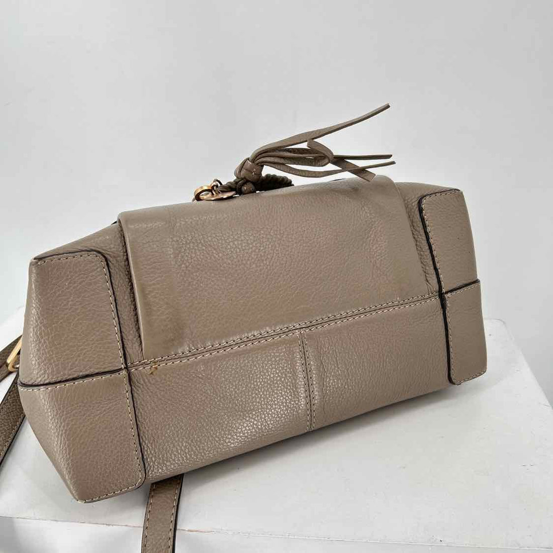 See By Chloe Taupe Genuine Leather Pre Owned Satchel