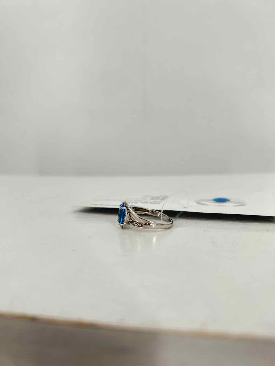 Gems TV Size 7 925 Blue Topaz Silver Ring