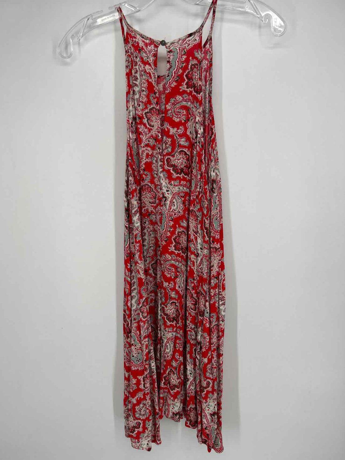 American Eagle Size S Red Paisley Dress