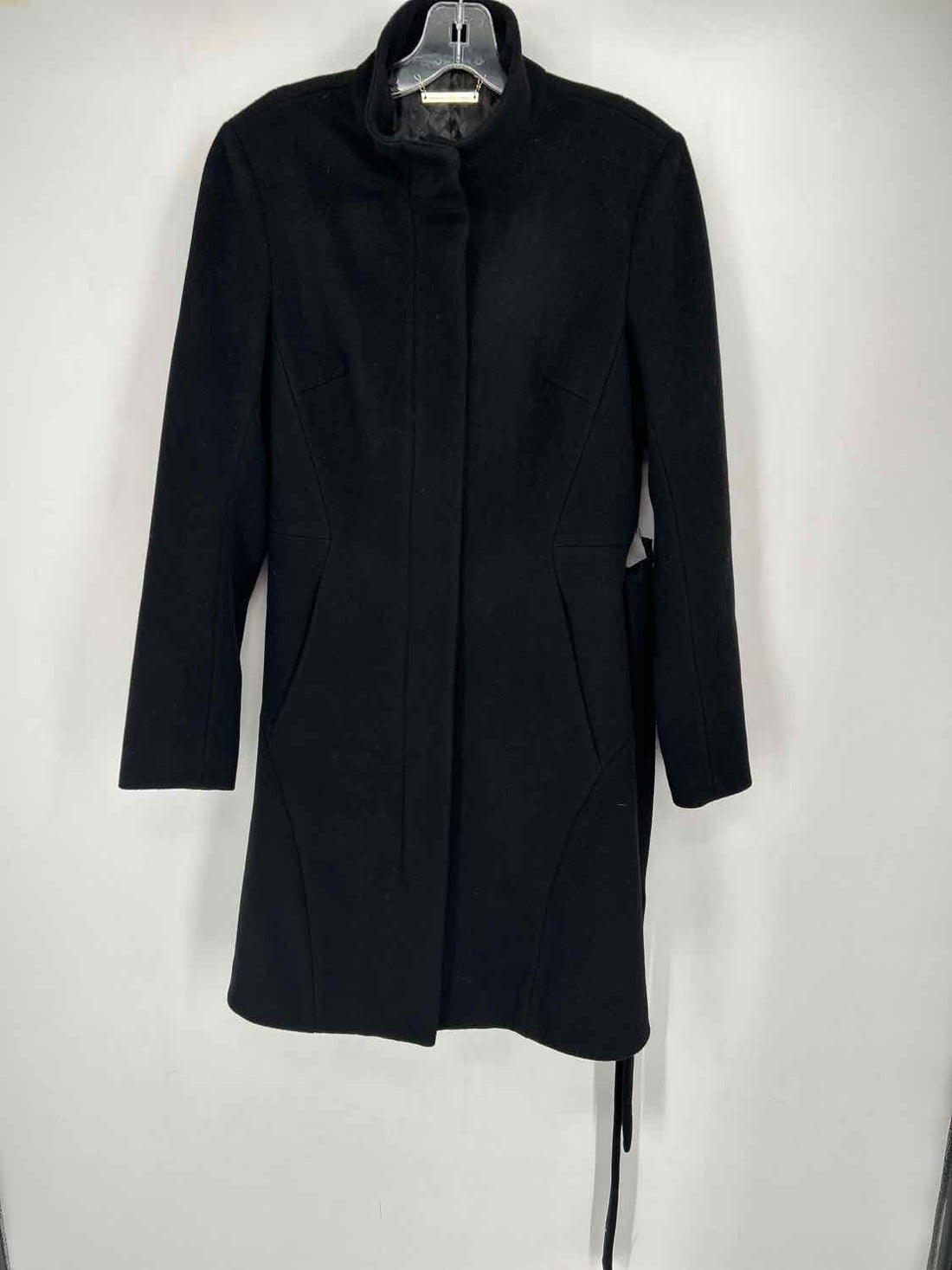 Diane Von Furstenberg Size 6 Black Coat