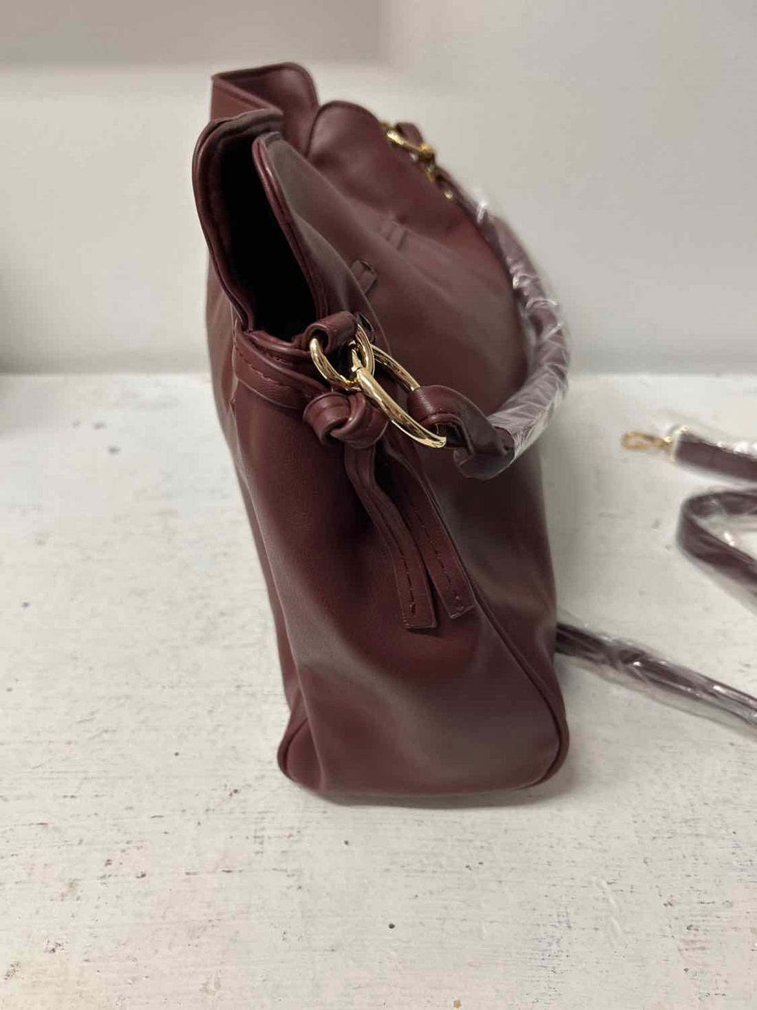 Badgley Mischka Burgundy Vegan Leather NWT Satchel