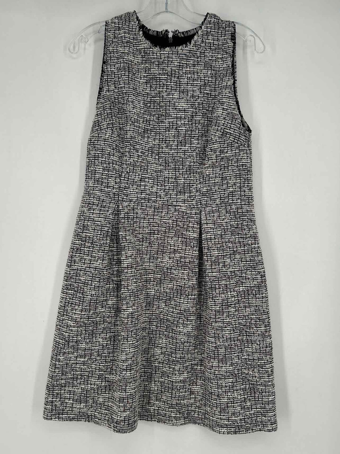 Loft Size 10 White & Black Tweed Sleeveless Dress