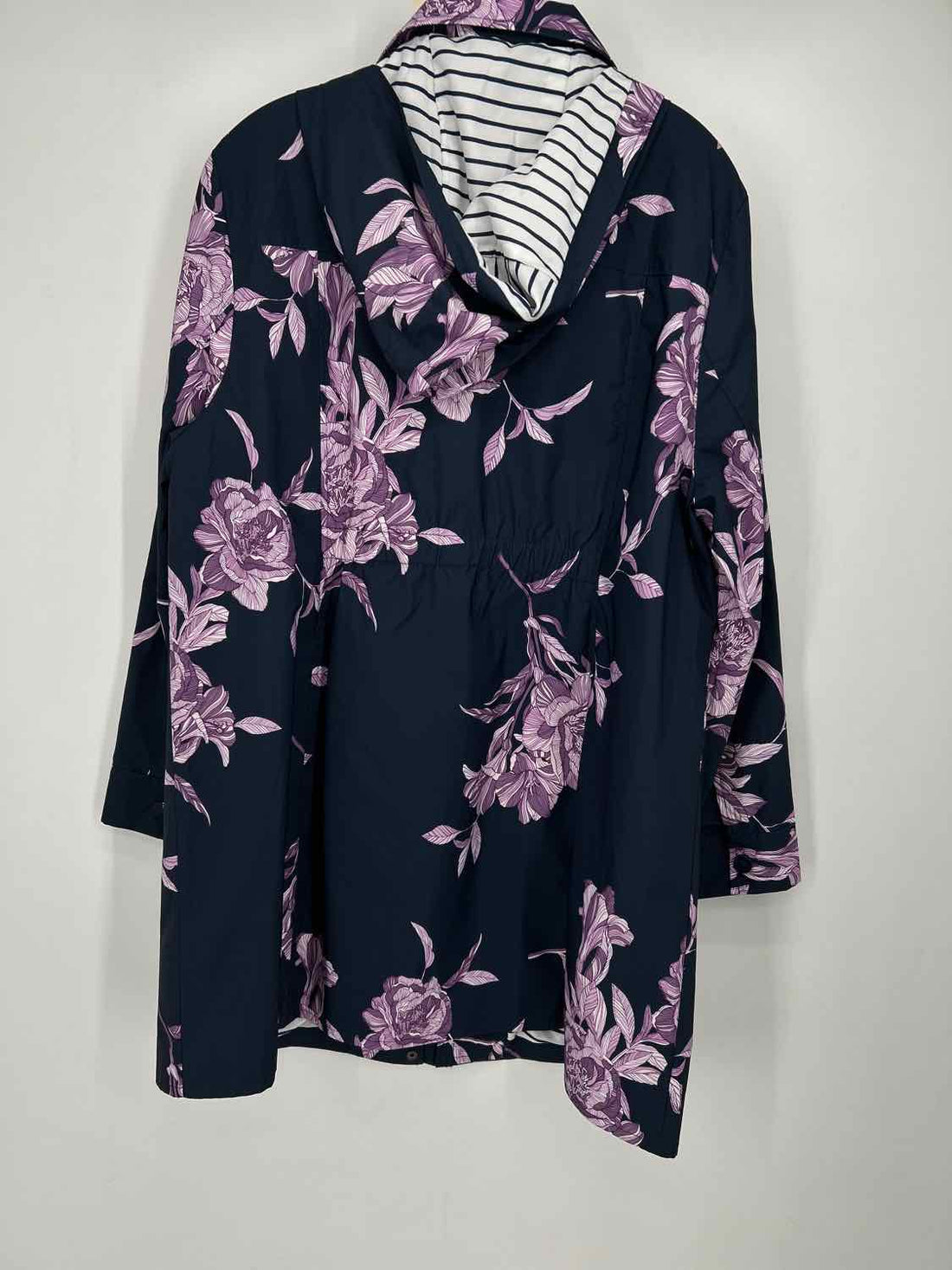 Chicos Size 3(XL) Navy & Purple Floral Jacket