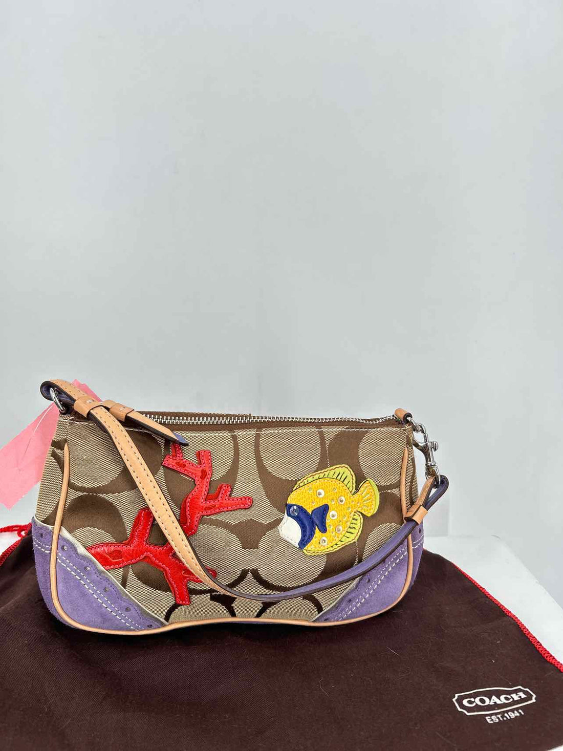 Coach Brown Canvas & Leather Good Purse