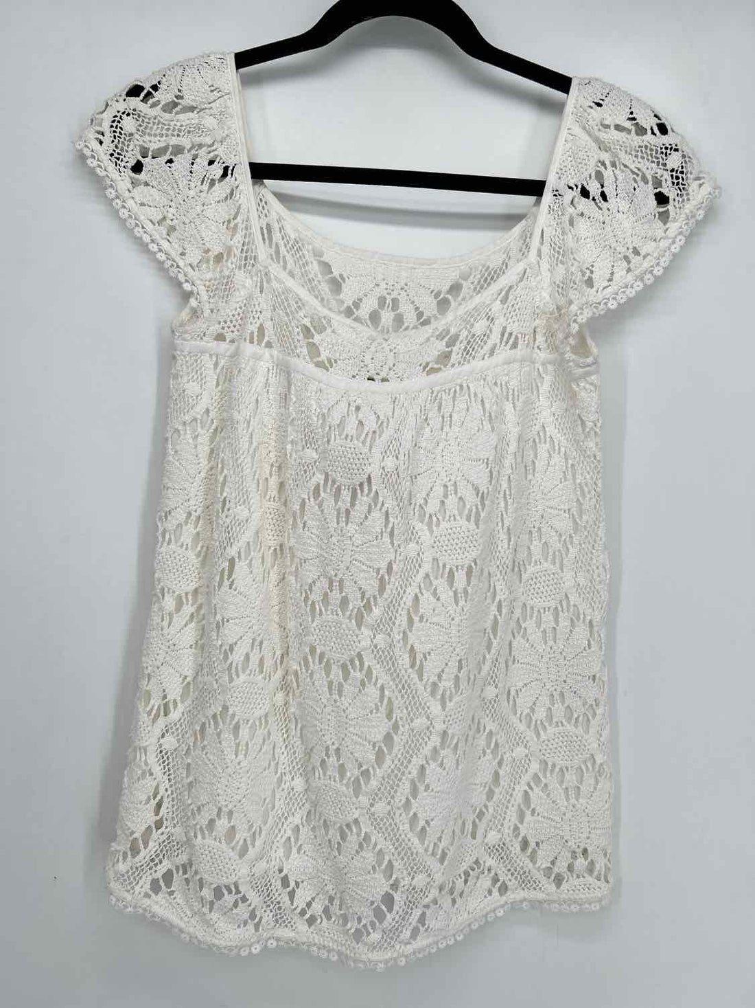 Milly Size 4 White Lace Short Sleeve