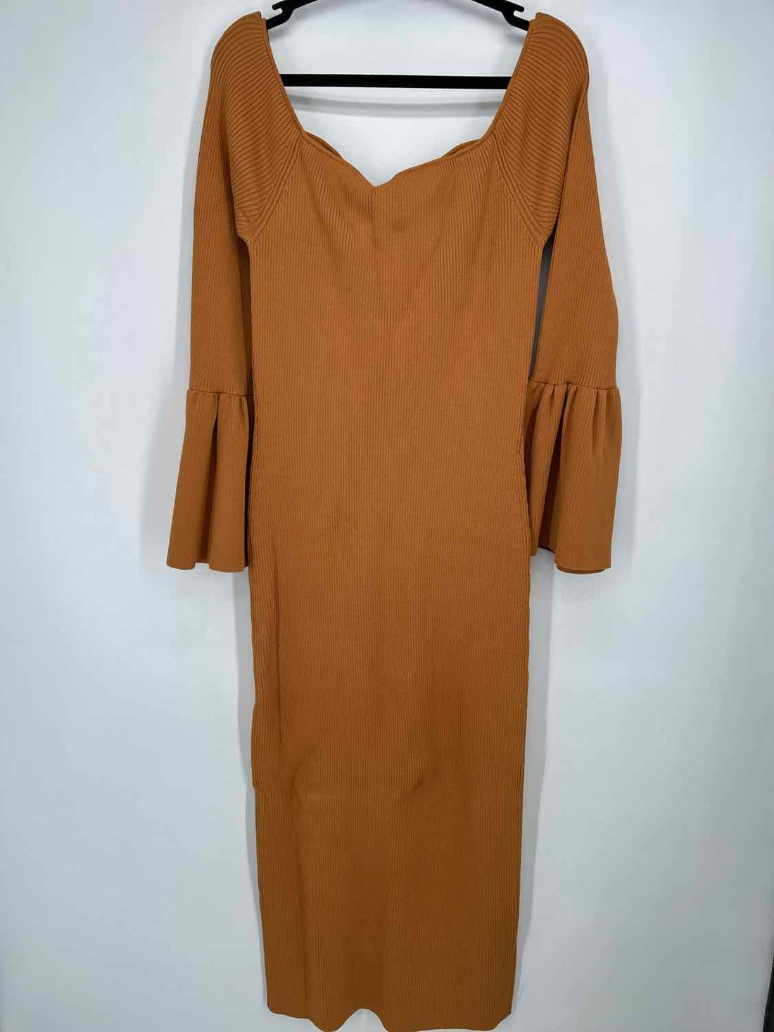 Self Portrait NWT Size XL Mustard Long Sleeve Dress