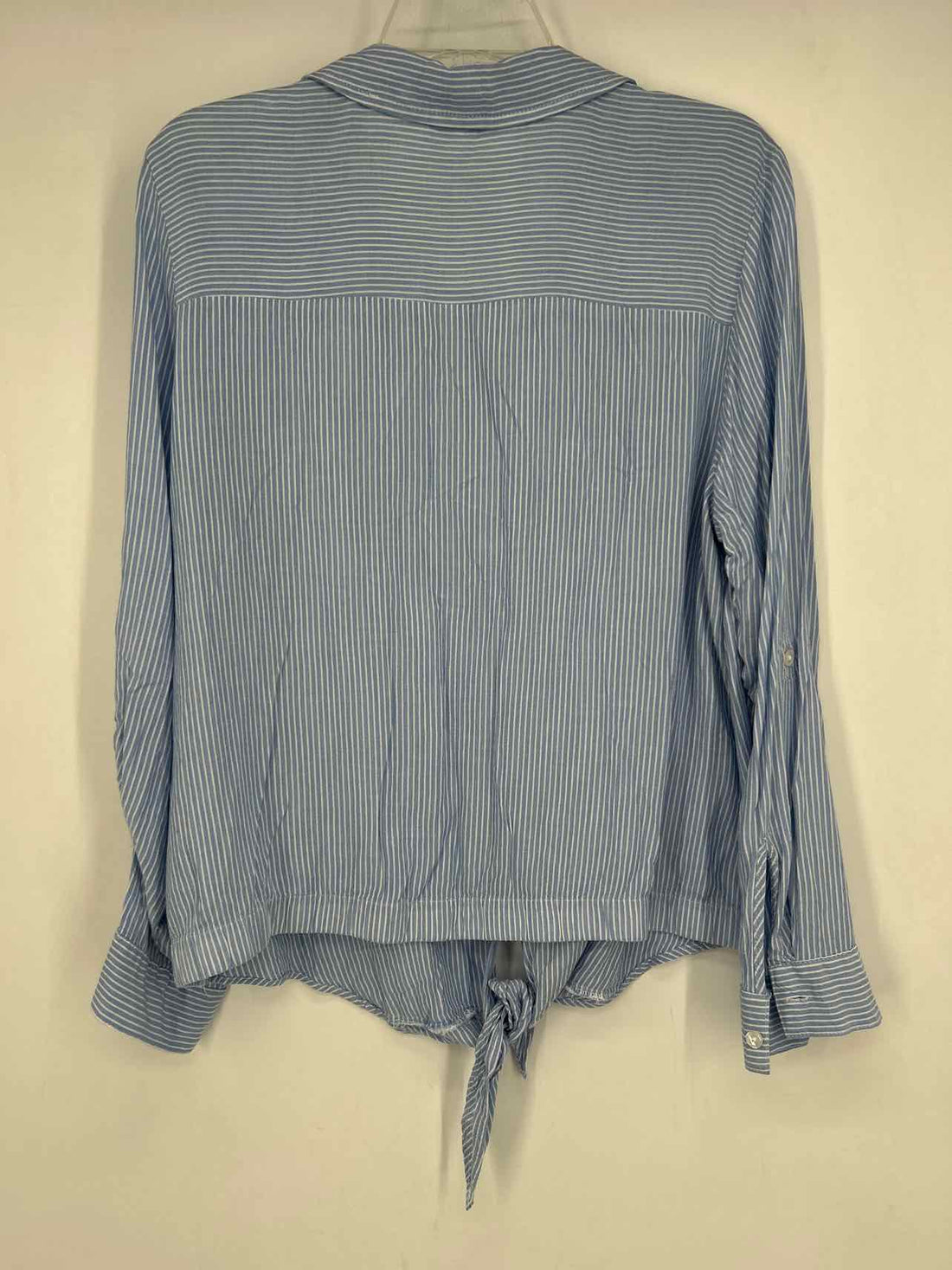 Jones New York Size L Blue & White Striped Long Sleeve