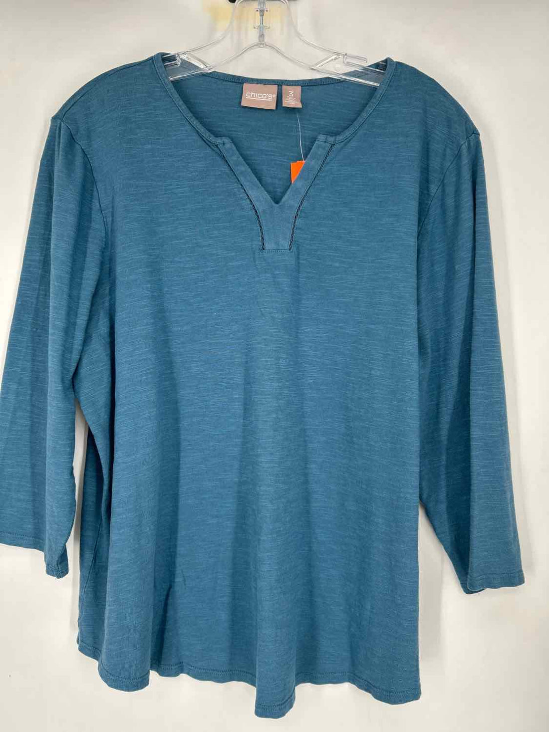 Chicos Size 3(XL) Dusty Blue Long Sleeve