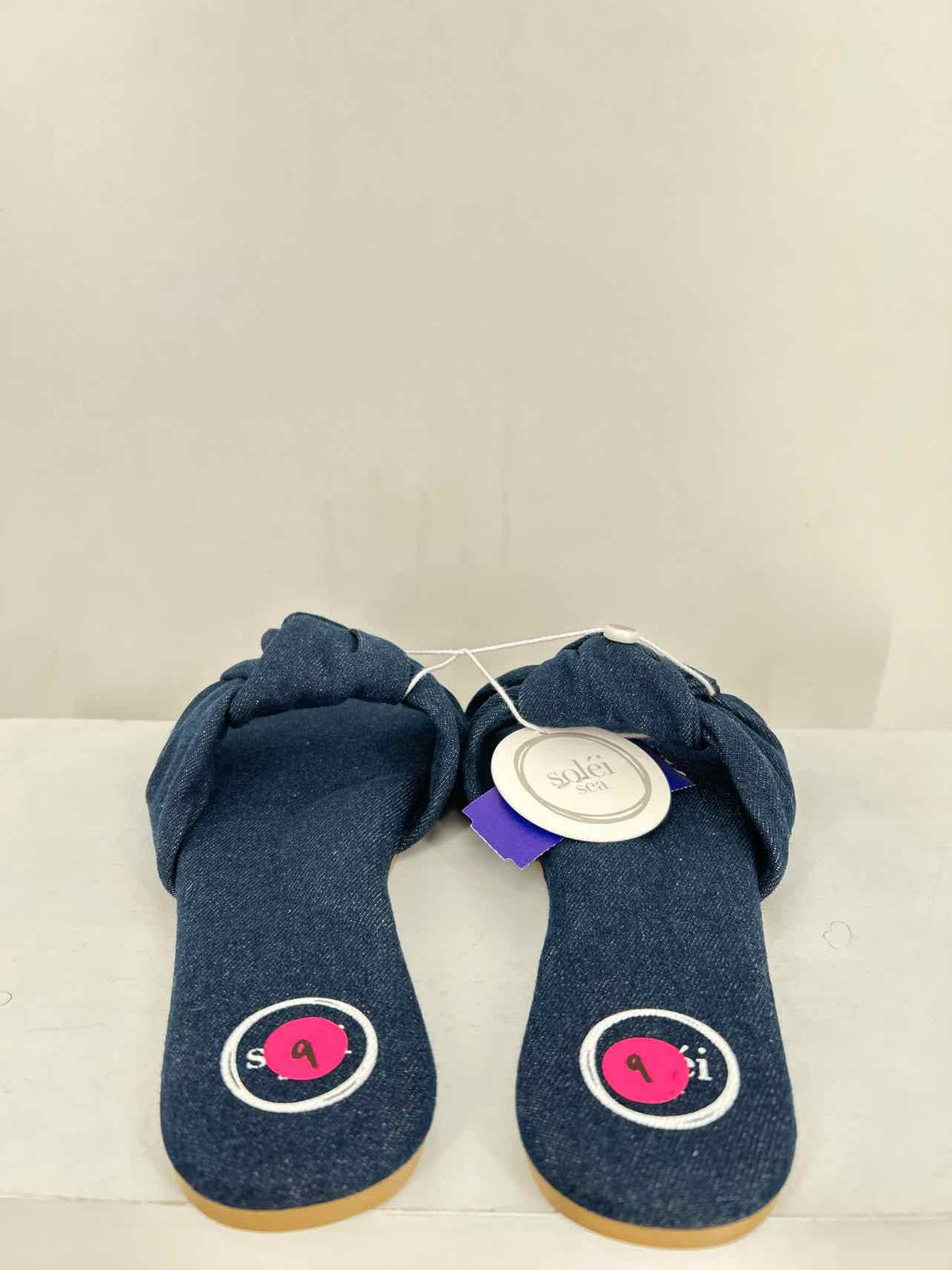Solei Sea Women Size 9 Denim NWT Slides