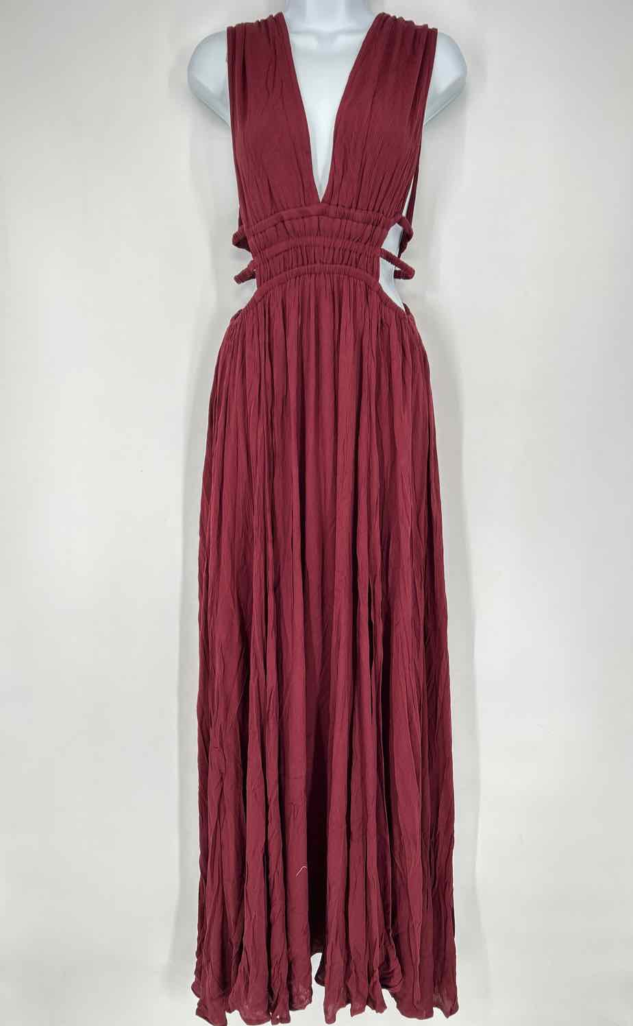Lovely Day Size M Dark Maroon Sleeveless Maxi