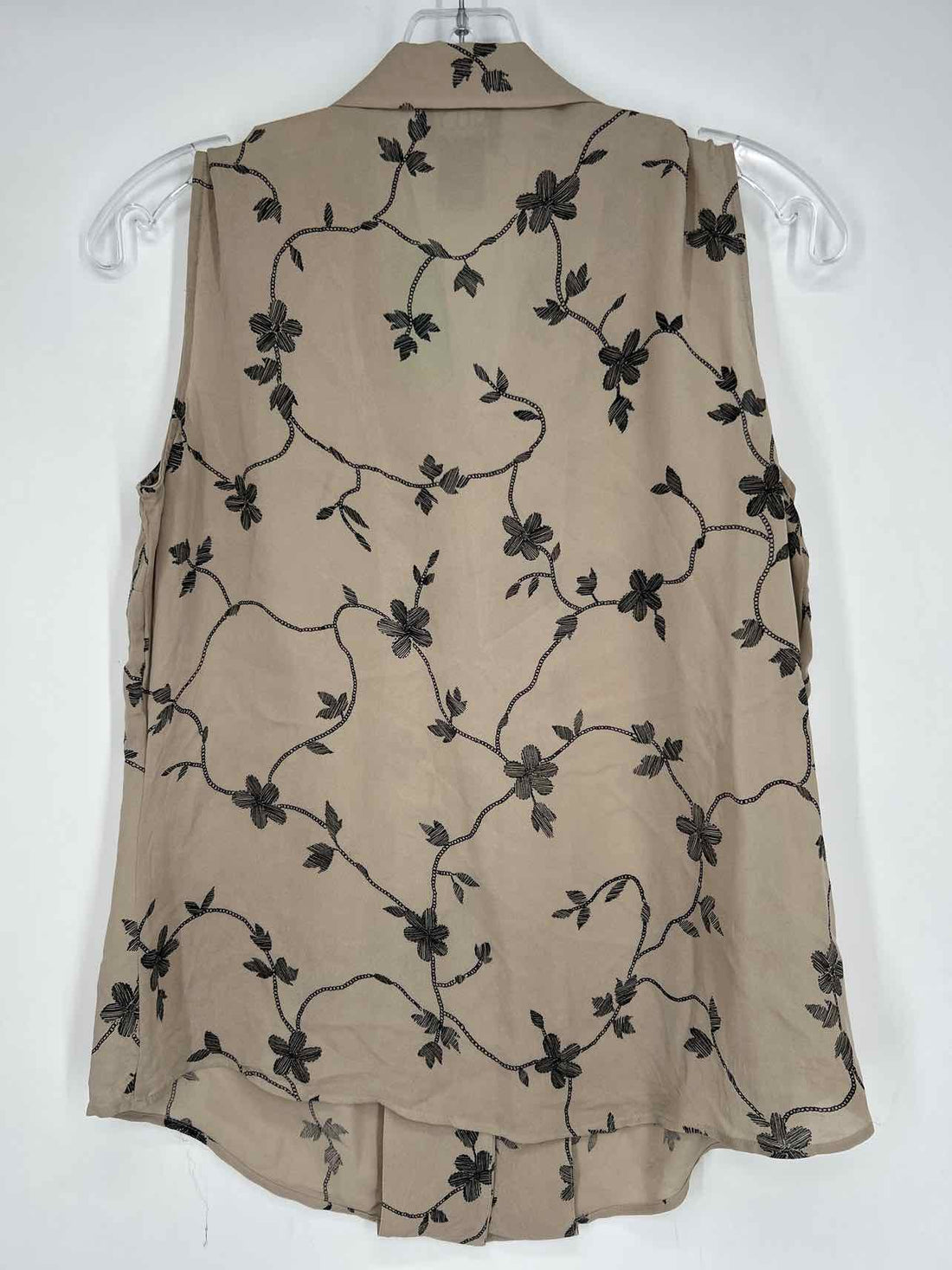 City Silk Knitwear Size L Beige Print Silk Sleeveless