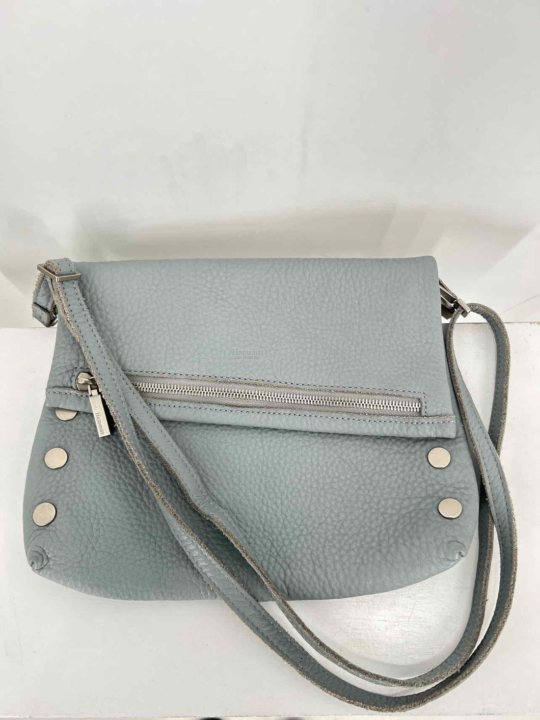 Hammitt Dusty Light Blue Leather Pre Owned Crossbody