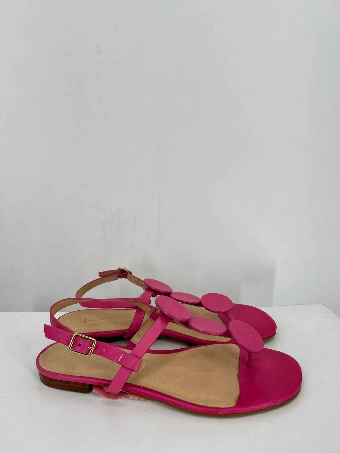 Jack Rogers Women Size 7 Pink Genuine Leather Sandals