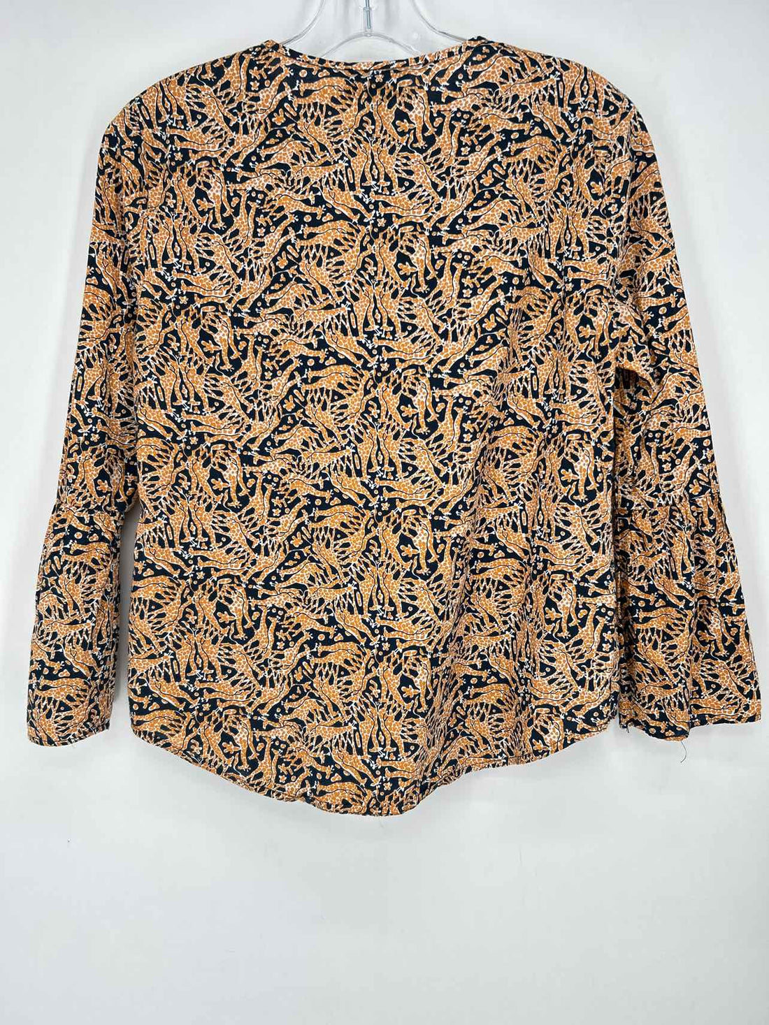 J Crew Size 2 Navy Print Long Sleeve