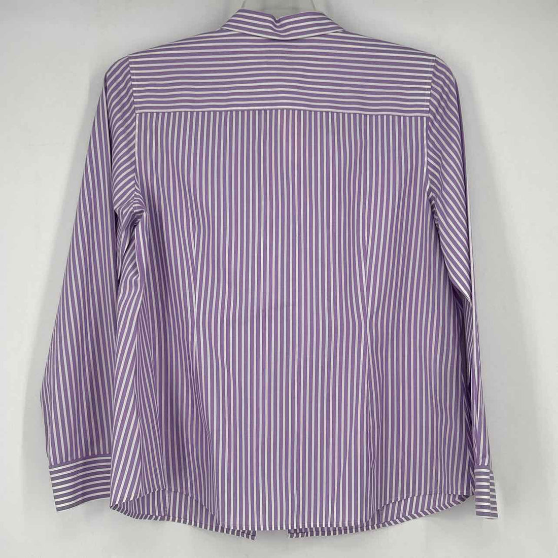 Talbots Size 14 White & purple striped Long Sleeve