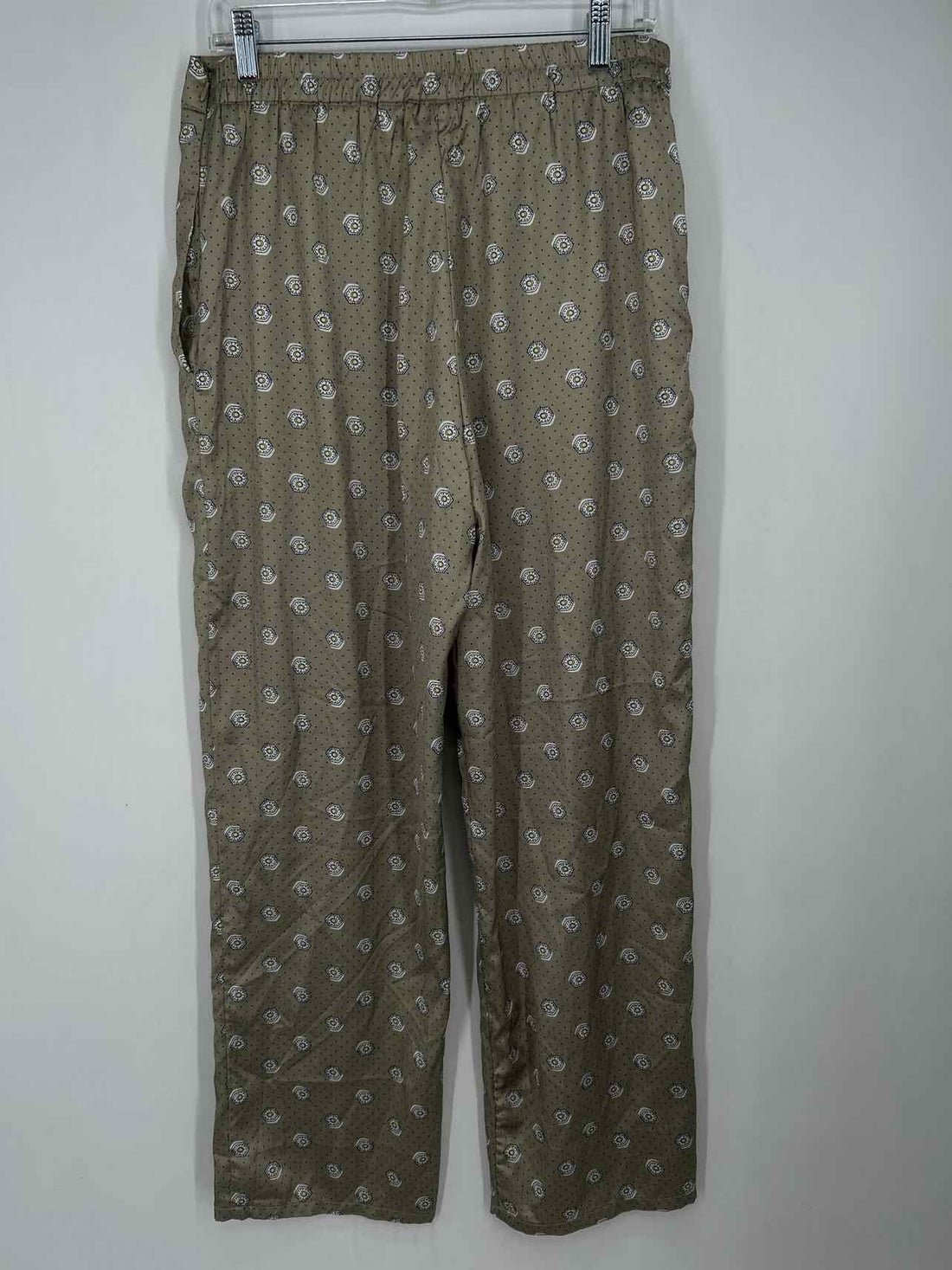 Lulus Size L Light Olive Print Satin Like Pants