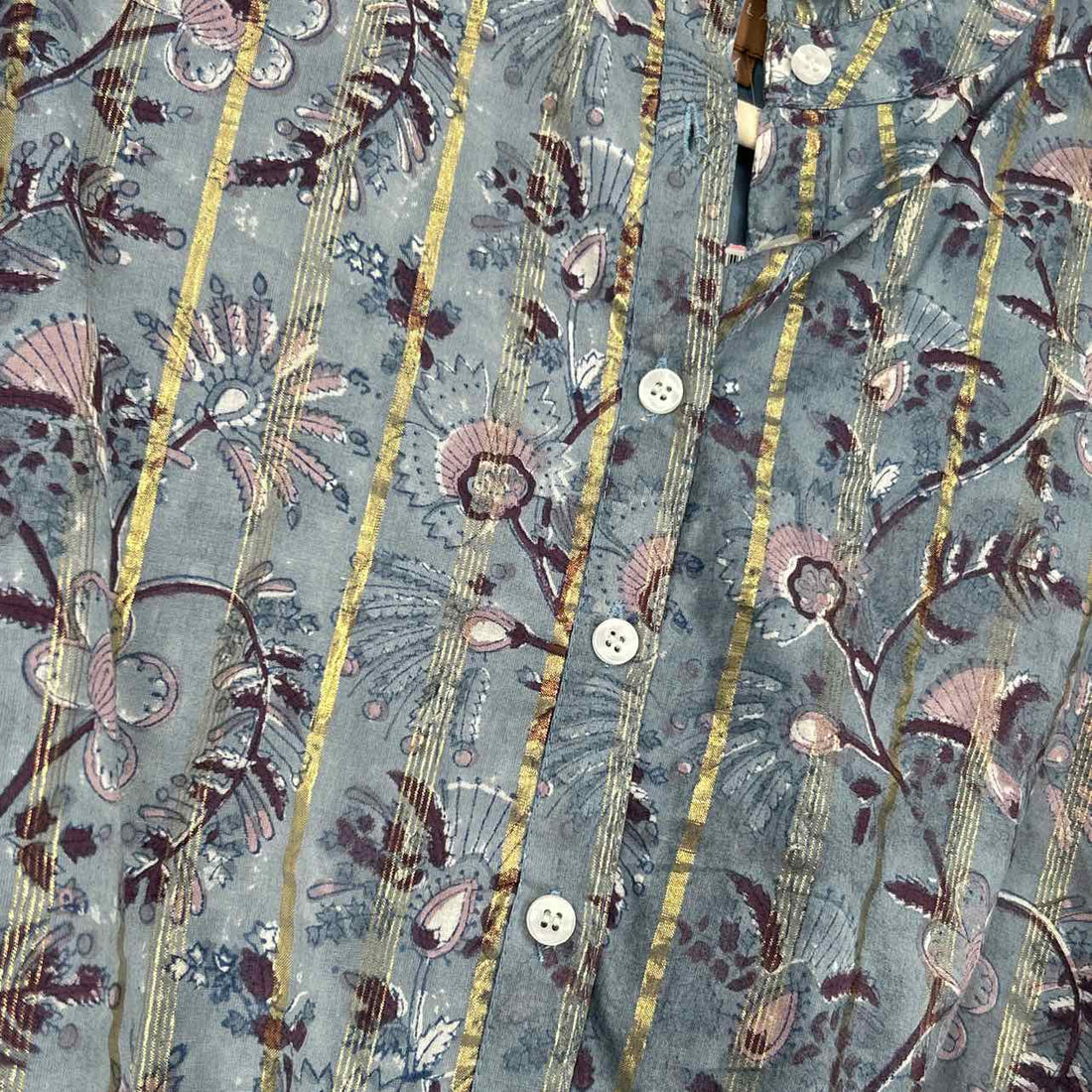 Clara The Label M Blue & Purple Floral New Boutique Top