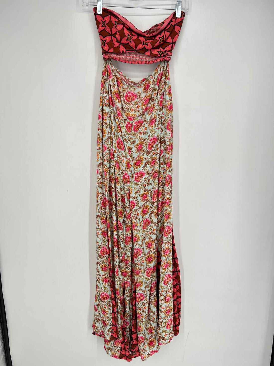 Free People Size XS Mint Floral Jumpsuit