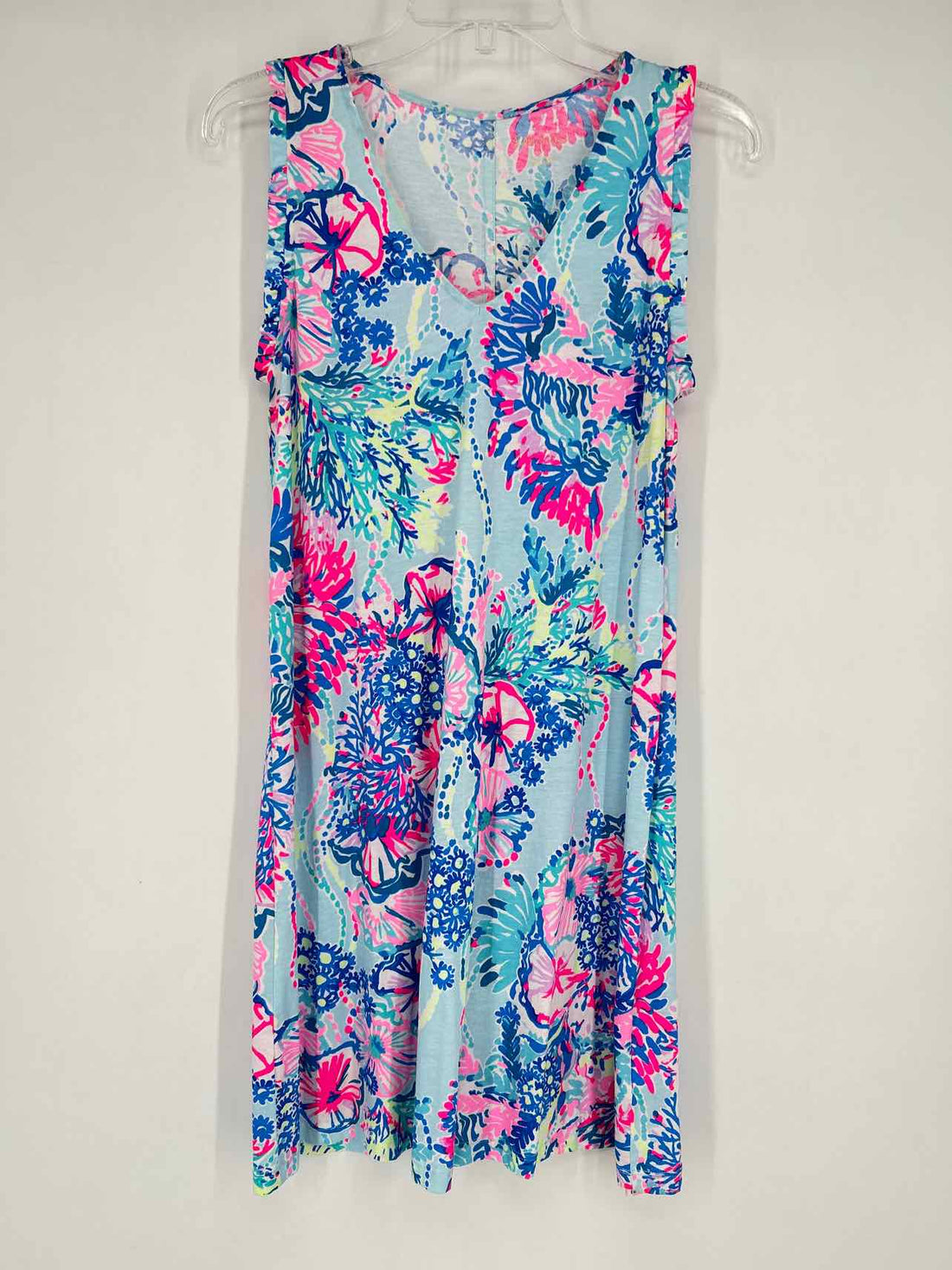 Lilly Pulitzer XS Light Blue Print Sleeveless Lilly Pulitzer Dress