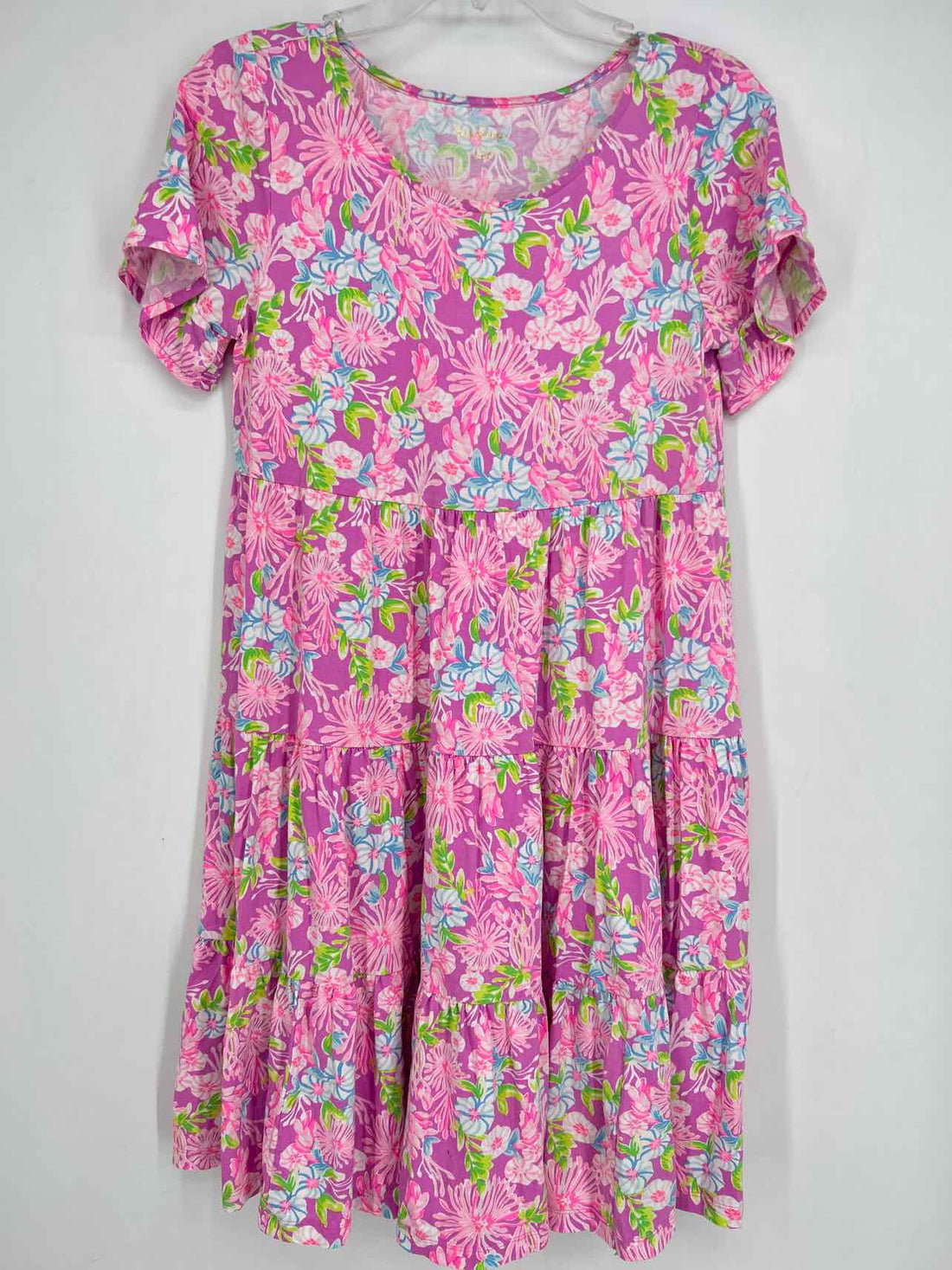 Lilly Pulitzer S Purple Floral Short Sleeve Lilly Pulitzer Dress
