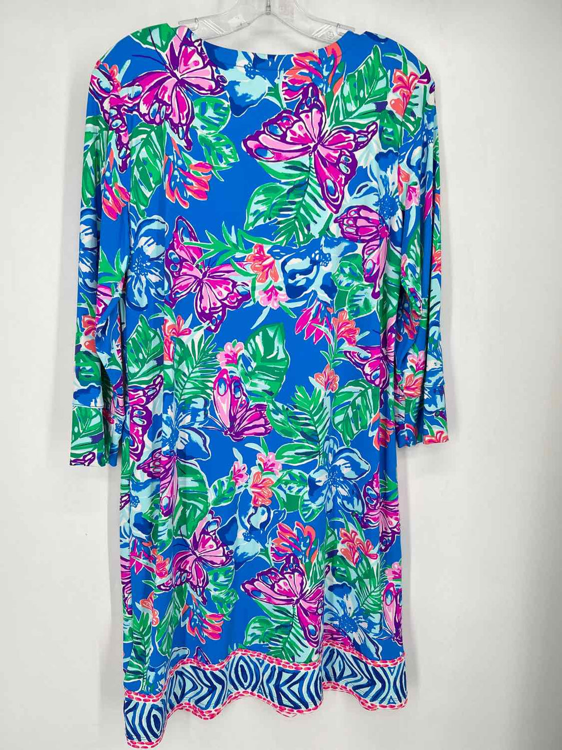 Lilly Pulitzer L Blue Green & Purple Long Sleeve Lilly Pulitzer Dress