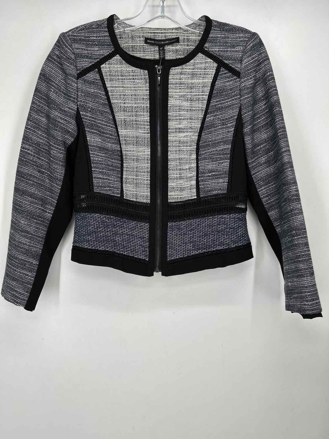 White House Black Market Size 6P Navy Black & White Blazer
