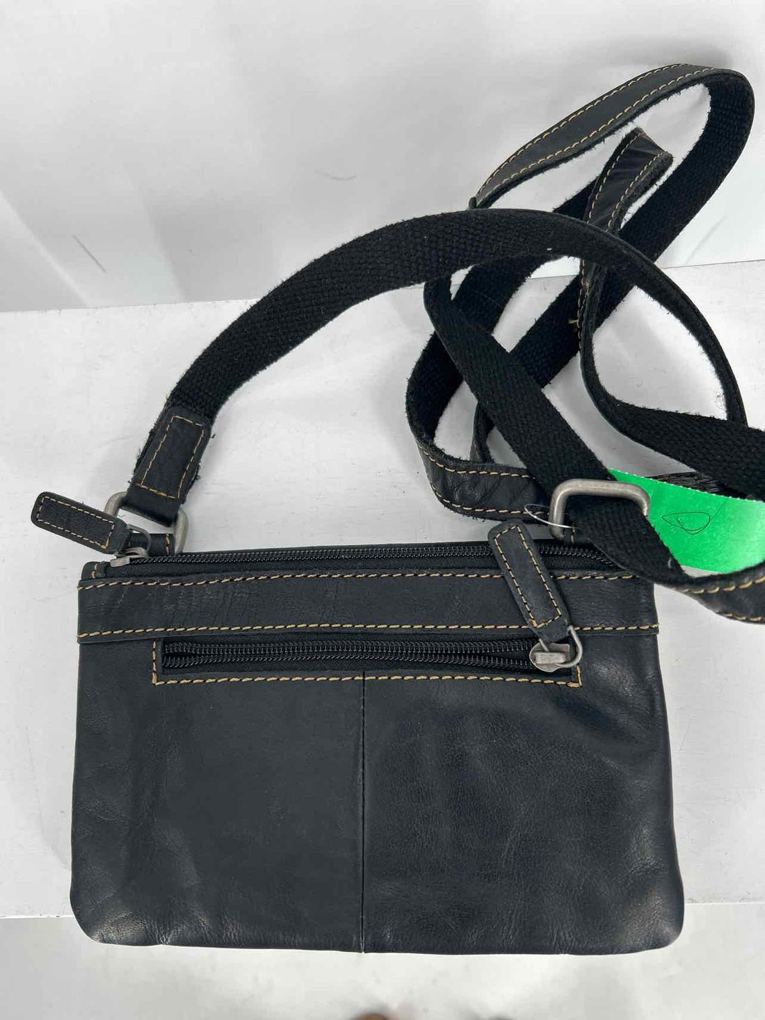 Jack Georges Black Leather Excellent Condition Crossbody