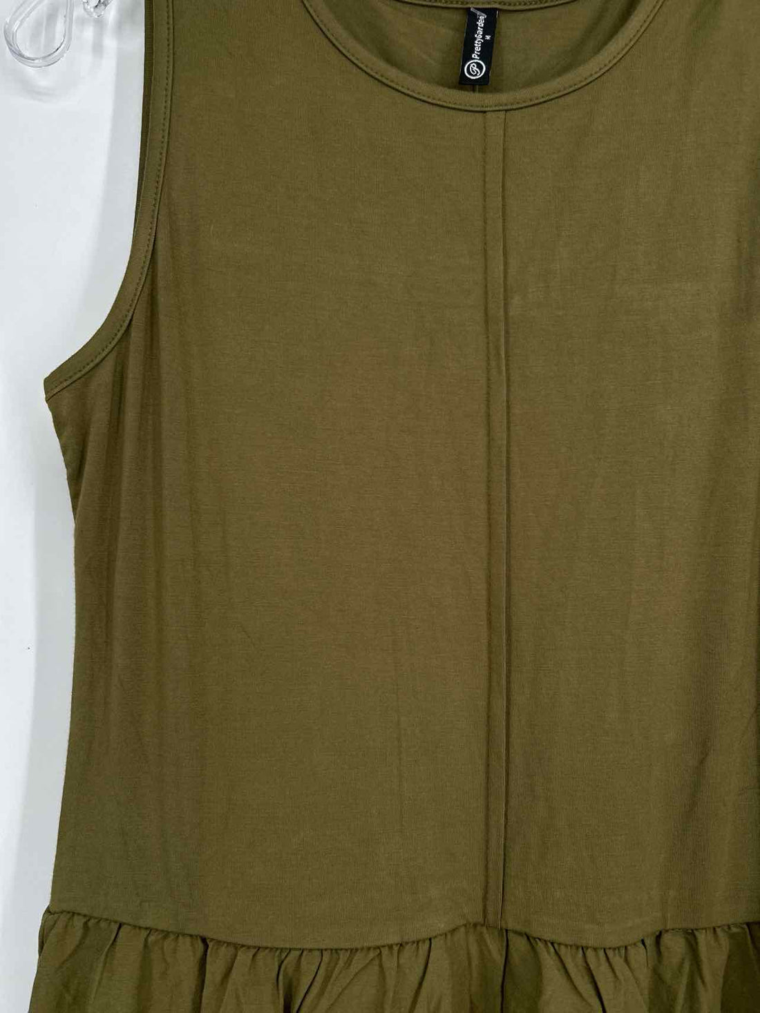 Pretty Garden Size M Olive Sleeveless Dress