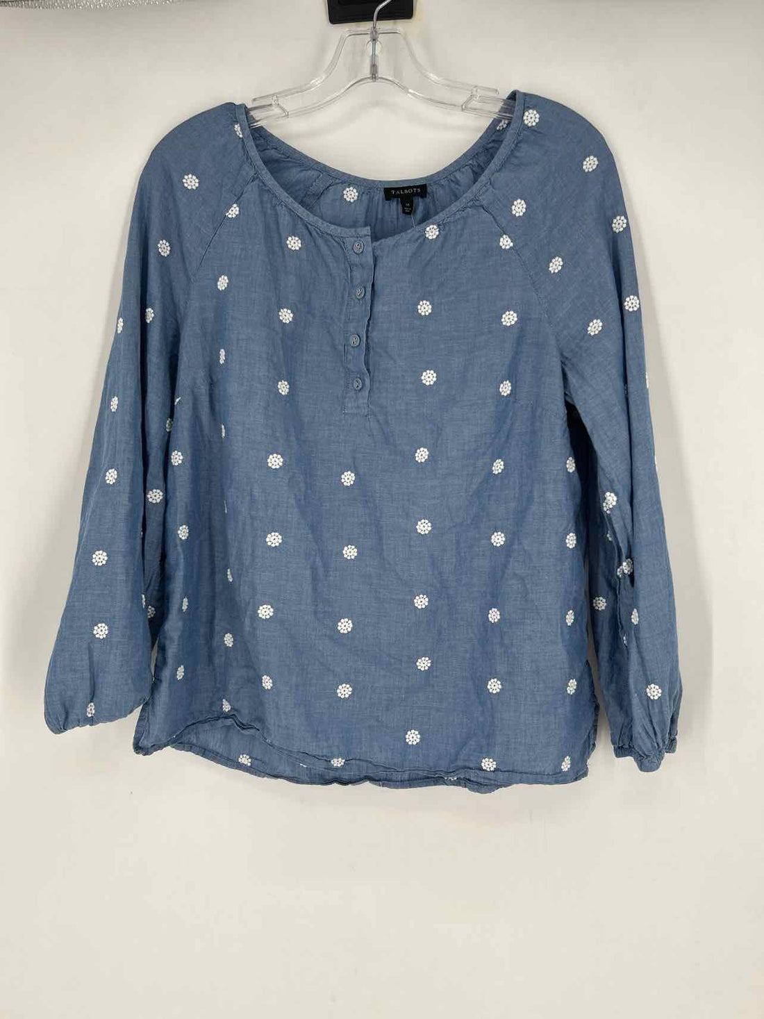 Talbots Size M Blue Long Sleeve