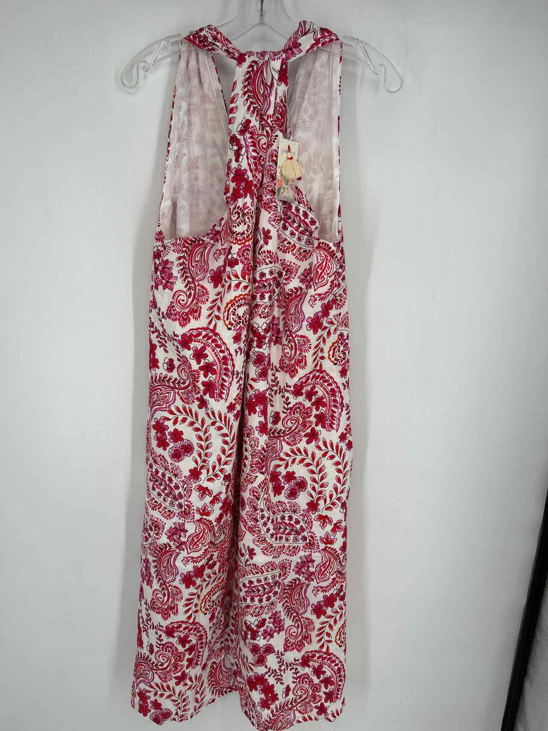 Johnny Was Workshop Size M White & Pink Floral Linen NWT Dress