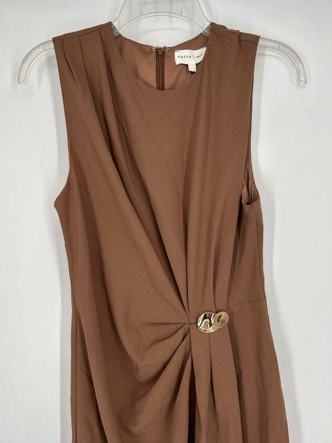 Entro Size S Brown Sleeveless Dress