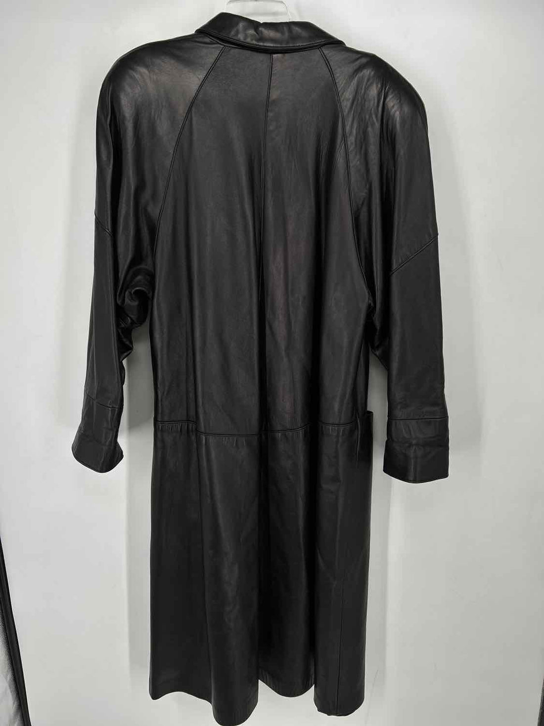 Maxima for Tannery West Size M Black Leather Trenchcoat