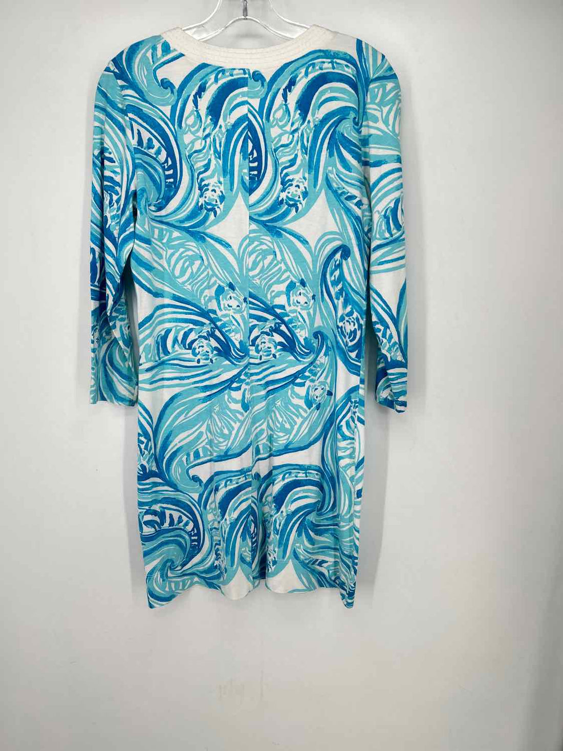 Lilly Pulitzer Size S White & Blue Print Dress