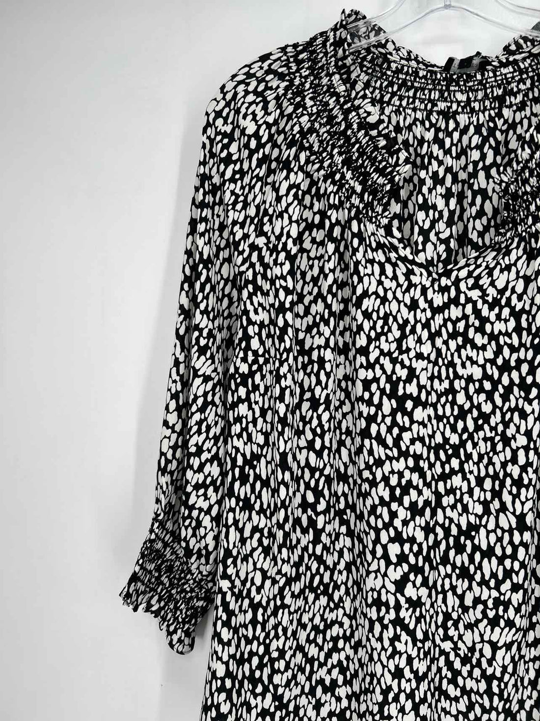 Talbots Size L Black & White Long Sleeve