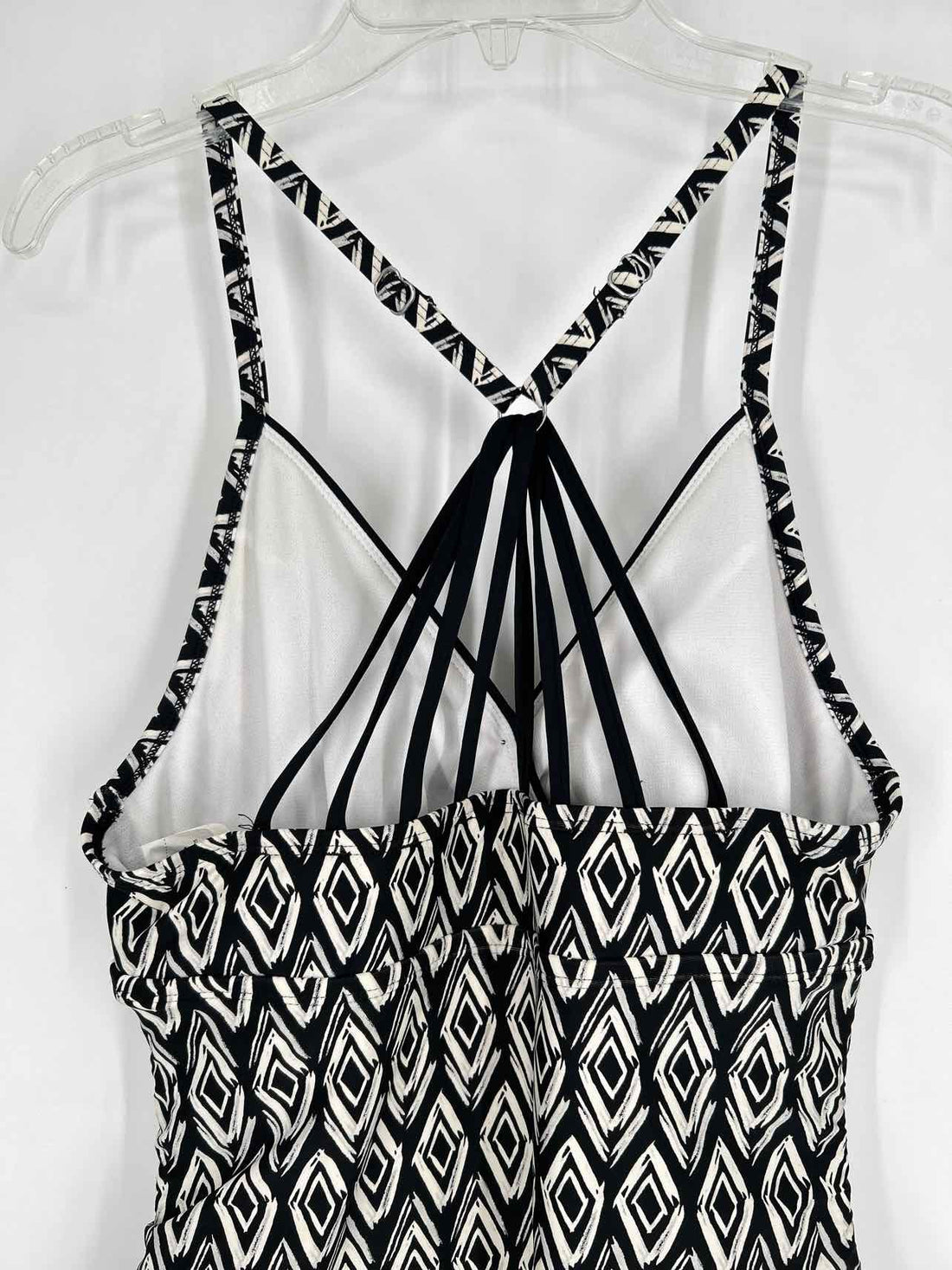 Jantzen Size 8 Black & White Print Swimsuit 1 Piece