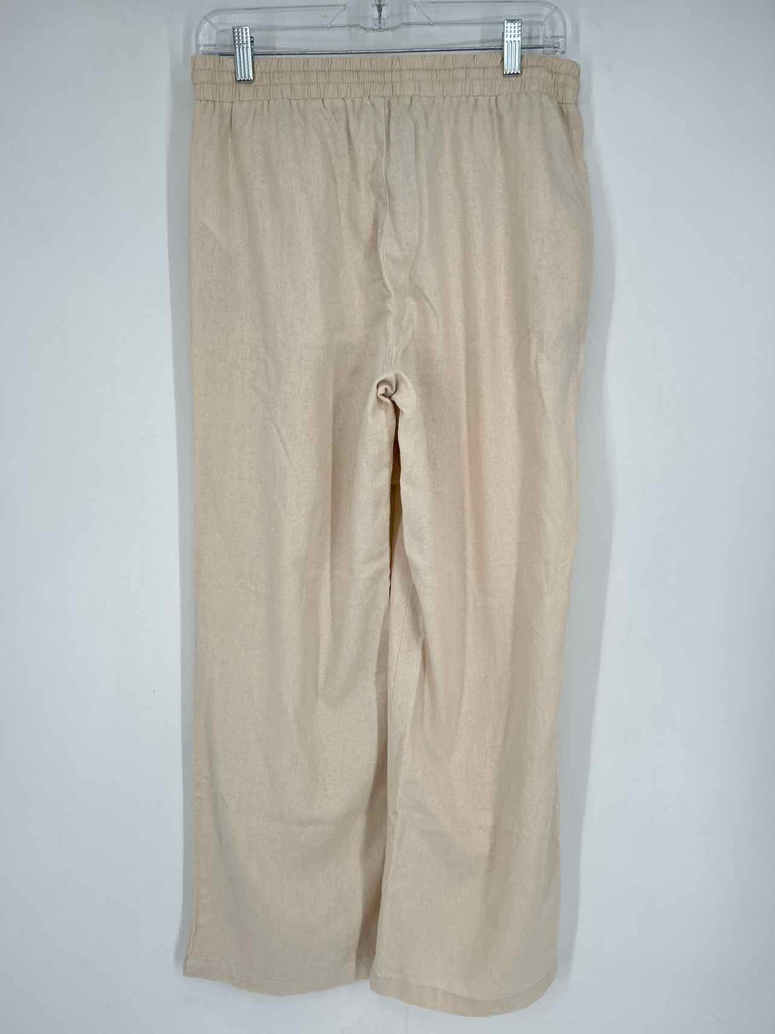 Ellen Tracy Size S Cream Linen/Viscose Pants