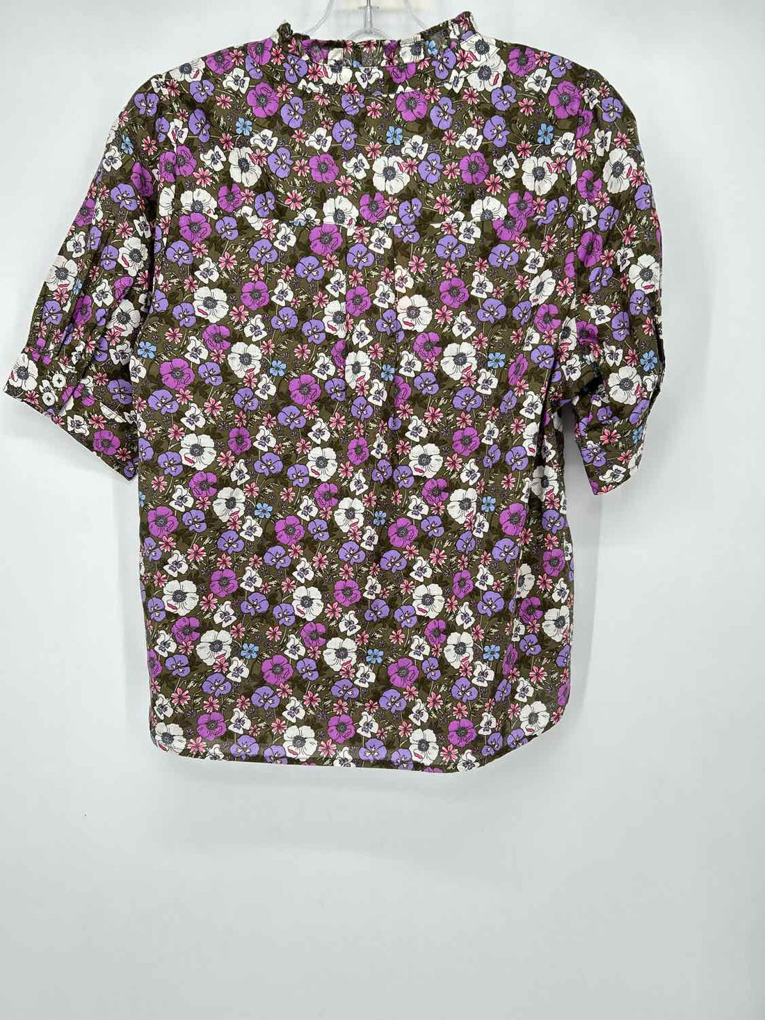 Talbots Size SP Green Floral Short Sleeve